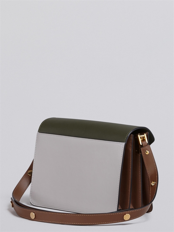 MARNI Medium Trunk Bag, Green/Grey/Brown